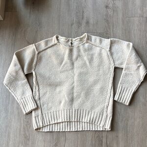 Free People Cream Crew Neck Sweater
